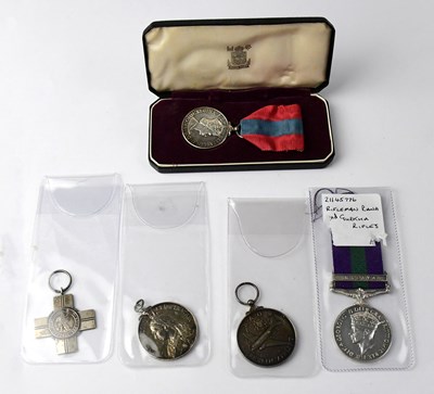 Lot 532 - Five medals, a boxed Imperial Service Medal,...