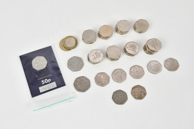 Lot 2538 - A collection of 50p coins comprising 2011...
