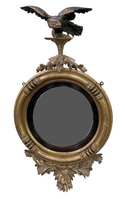 Lot 23 - An early 19th century Regency giltwood convex...