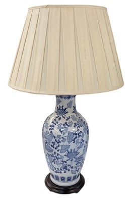 Lot 99 - A modern Chinese style blue and white baluster...
