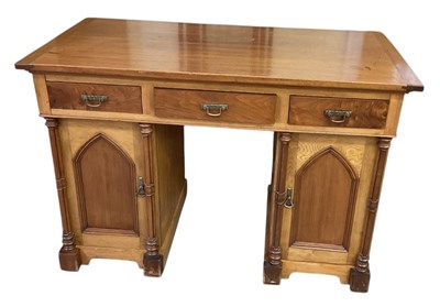 Lot 28 - A late 19th century Gothic Revival mahogany...
