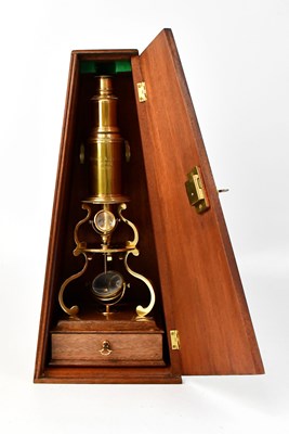 Lot 312 - A 20th century Culpeper style brass microscope...