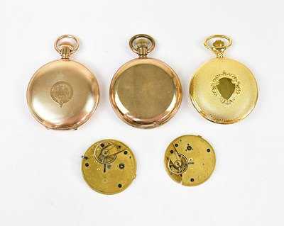 Lot 1563 - Three full hunter pocket watches, comprising a...
