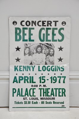 Lot 304 - BEE GEES; an original tour poster for Palace...