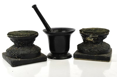 Lot 1362 - A Victorian black painted cast iron...