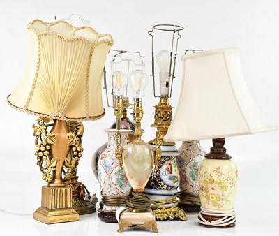 Lot 1820 - A collection of decorative table lamps...