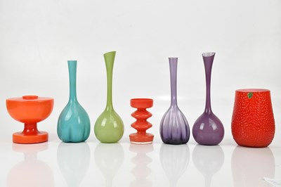 Lot 308 - ELME; a Swedish art glass vase, with textured...