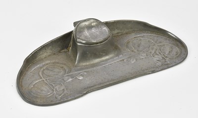 Lot 98 - ARCHIBALD KNOX FOR ENGLISH PEWTER; an Arts &...