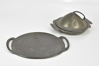 Lot 100 - ARCHIBALD KNOX FOR TUDRIC PEWTER; an Arts &...