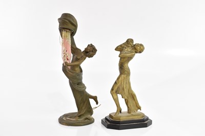 Lot 126 - AFTER J M MICHEL; a bronze figure of an Art...