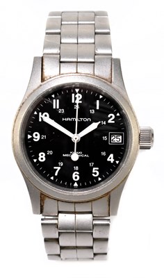 Lot 1310 - HAMILTON; a gentleman’s Khaki mechanical wristwatch