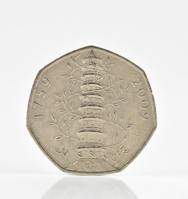 Lot 2508 - A Kew Gardens fifty pence coin, 2009.