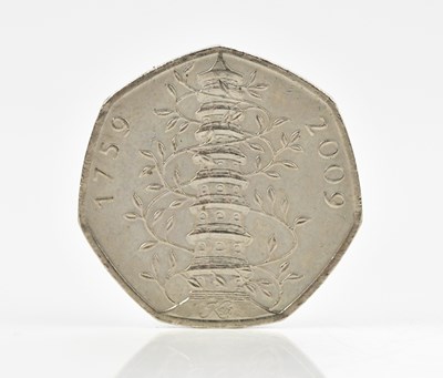 Lot 2501 - A Kew Gardens fifty pence coin, 2009.