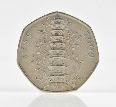 Lot 2504 - A Kew Gardens fifty pence coin, 2009.