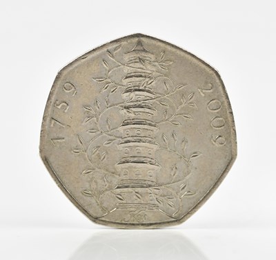 Lot 2505 - A Kew Gardens fifty pence coin, 2009.