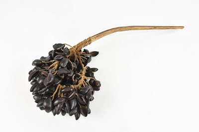 Lot 1535 - A Papua New Guinea seed shaker, 47cm.