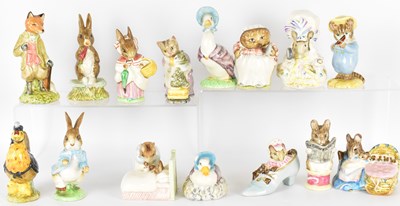 Lot 443 - BESWICK; fourteen Beatrix Potter figures, with...