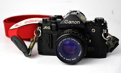Lot 688 - A Canon A1 SLR camera with 50mm1.8 lens.