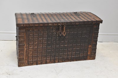 Lot 132 - An Indian dowry chest, height 74cm, width...