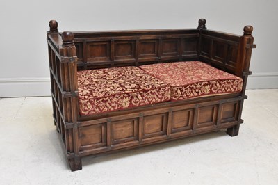 Lot 133 - An Indian style bench chest, height 90cm,...