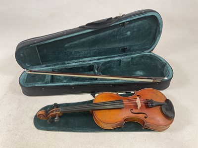 Lot 2334 - A late 19th/early 20th century violin, bearing...