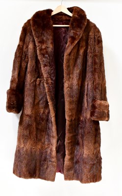 Lot 546 - A brown fur coat and a brown mink fur jacket (2).
