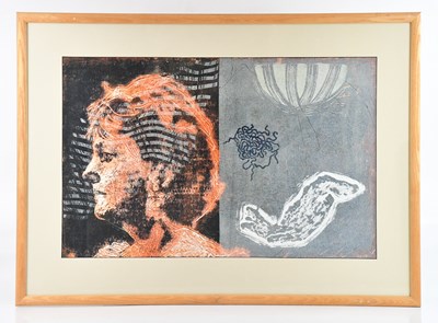 Lot 47 - TOM WOOD (born 1955); linocut, 'A Glimpse of...