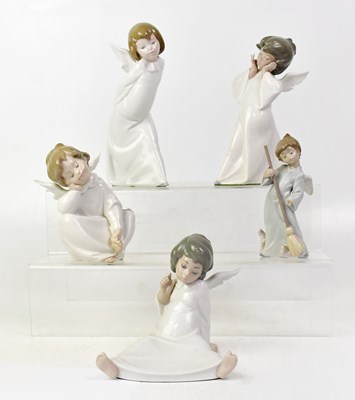 Lot 109 - LLADRO; five figures of angels, one seated and...