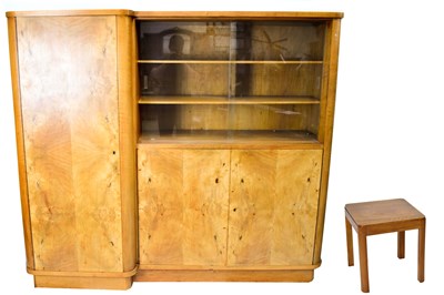 Lot 1715 - An Austrian Art Deco walnut bookcase