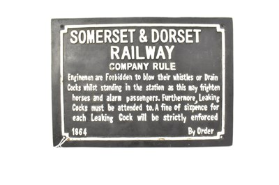 Lot 674 - A reproduction 'Somerset & Dorset Railway...