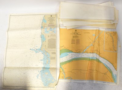 Lot 347 - A quantity of coloured maritime maps including...