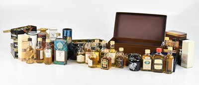 Lot 2461 - WHISKY; a collection of forty-five miniatures,...