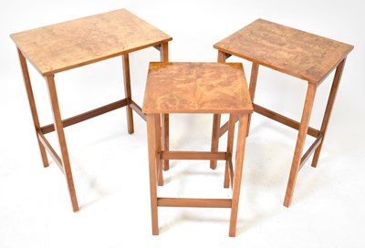 Lot 14 - An early 20th century burr satinwood nest of...