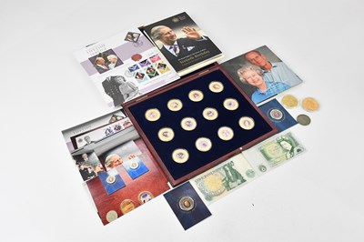 Lot 2554 - A collection of coins including commemorative...
