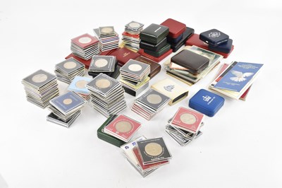 Lot 2519 - A collection of commemorative coins, including...