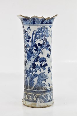 Lot 1593 - An 18th century blue and white Chinese vase,...