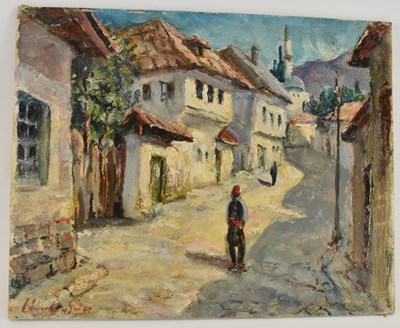 Lot 159 - IN THE STYLE OF EDWARD SEAGO; oil on board,...