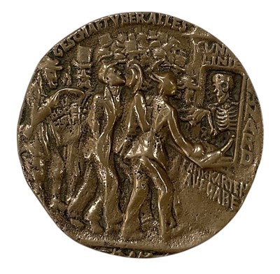 Lot 267 - A bronze Lusitania medallion, possibly...