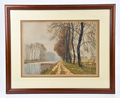 Lot 2590 - UNATTRIBUTED; a pencil signed print, canal...