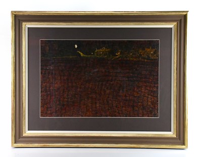 Lot 83 - JOHN VIRTUE (born 1947); ink drawing of farm...