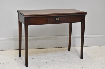 Lot 1153 - A late Georgian mahogany rectangular foldover...