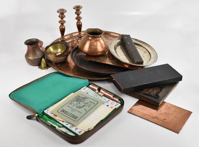 Lot 1511 - A collection of copper and brass ware...