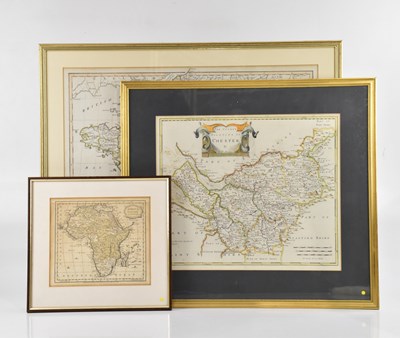 Lot 2583 - ROBERT MORDEN; an 18th century map of Chester,...