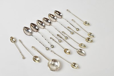 Lot 2216 - A set of six teaspoons, stamped sterling Japan,...