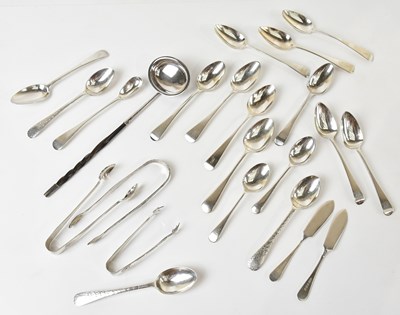 Lot 2179 - A collection of ten Georgian hallmarked silver...