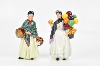Lot 1656 - ROYAL DOULTON; two figures, 'The Orange Lady',...