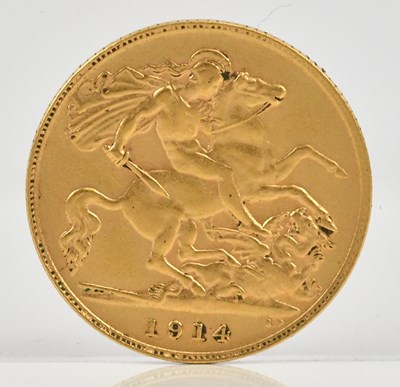 Lot 2489 - A George V half sovereign, 1914.