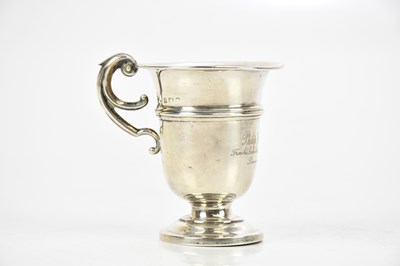 Lot 2435 - A hallmarked silver Christening mug,...