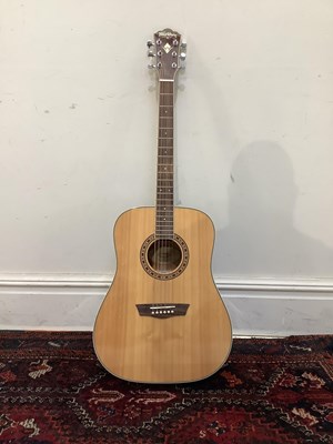 Lot 1327 - WASHBURN; a WD10S NAT six string acoustic...