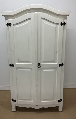 Lot 954 - A Victorian painted armoire, with three...